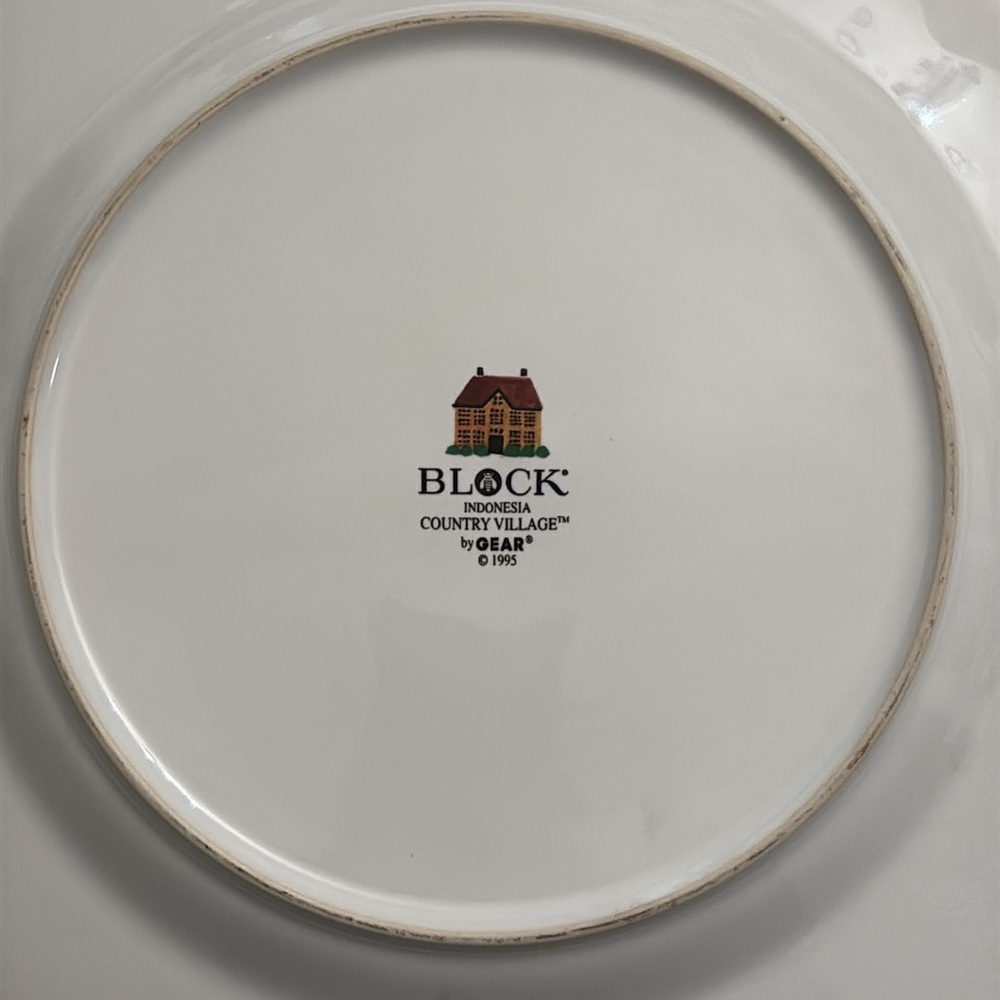 Country Village by Block Gear Chop Plate/Round Platter 12-1/4โ SOLD SEPARATELY - Picture 9 of 9